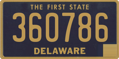 DE license plate 360786