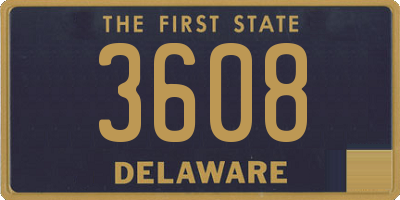DE license plate 3608