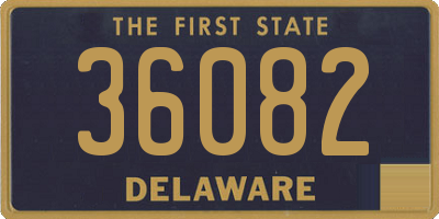 DE license plate 36082