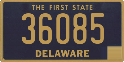 DE license plate 36085