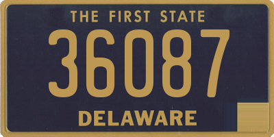 DE license plate 36087