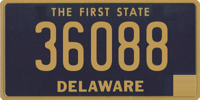 DE license plate 36088
