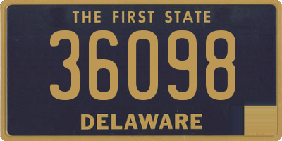 DE license plate 36098