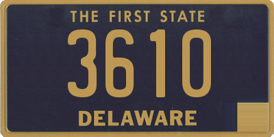 DE license plate 3610