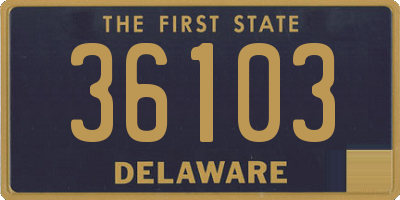 DE license plate 36103