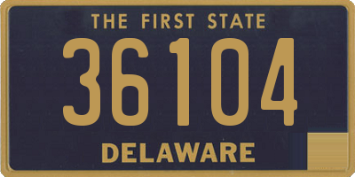 DE license plate 36104