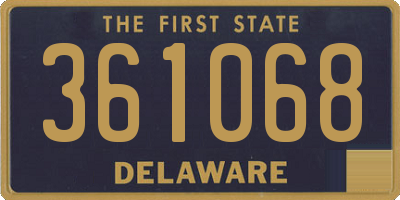 DE license plate 361068
