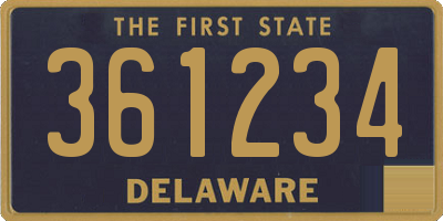 DE license plate 361234