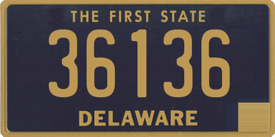 DE license plate 36136