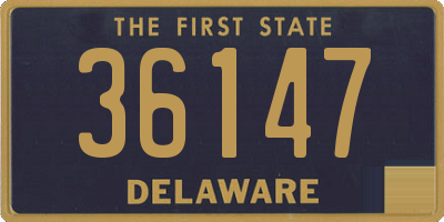 DE license plate 36147