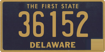 DE license plate 36152