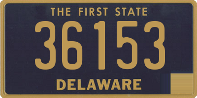 DE license plate 36153