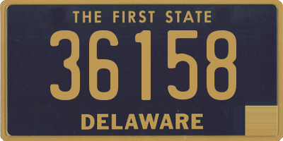 DE license plate 36158