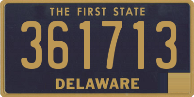 DE license plate 361713
