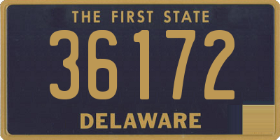 DE license plate 36172