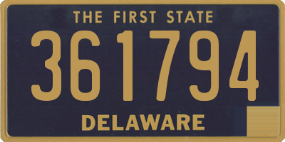 DE license plate 361794
