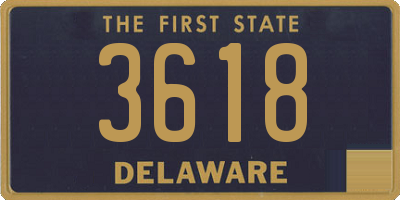 DE license plate 3618