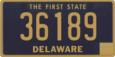 DE license plate 36189