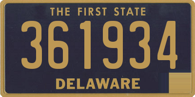 DE license plate 361934