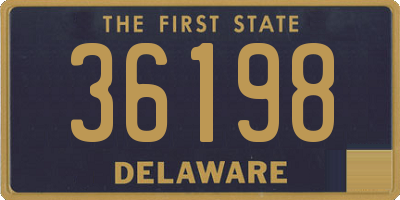 DE license plate 36198