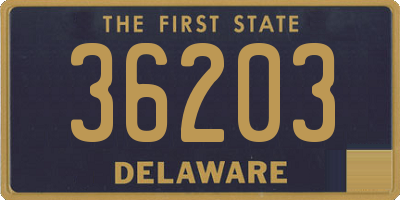 DE license plate 36203