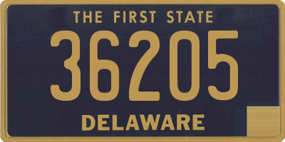 DE license plate 36205