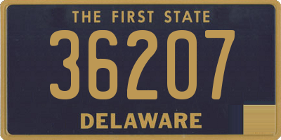 DE license plate 36207