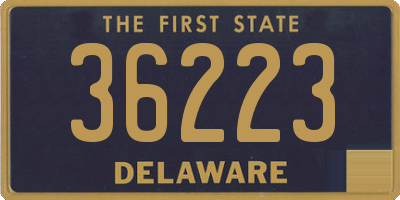 DE license plate 36223