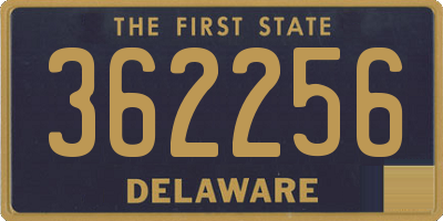 DE license plate 362256