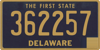 DE license plate 362257