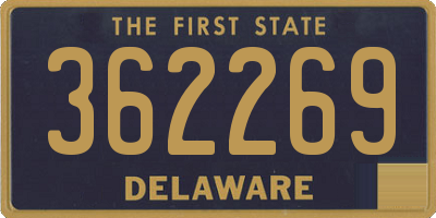 DE license plate 362269