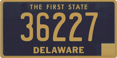 DE license plate 36227