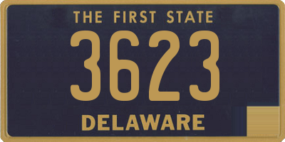 DE license plate 3623