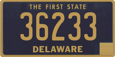 DE license plate 36233