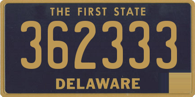 DE license plate 362333
