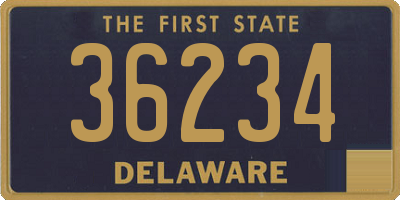 DE license plate 36234