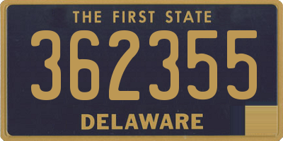 DE license plate 362355