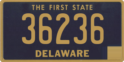 DE license plate 36236