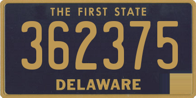 DE license plate 362375