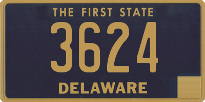 DE license plate 3624