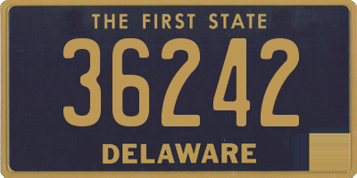 DE license plate 36242