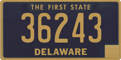 DE license plate 36243