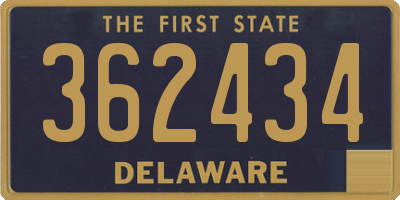 DE license plate 362434