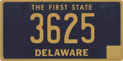 DE license plate 3625