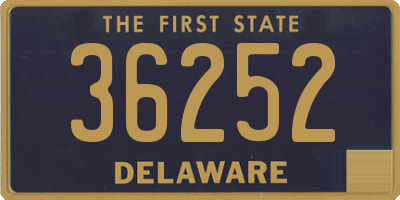 DE license plate 36252