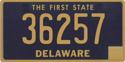 DE license plate 36257