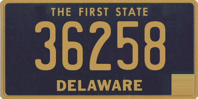 DE license plate 36258