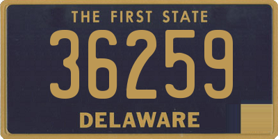 DE license plate 36259