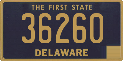 DE license plate 36260