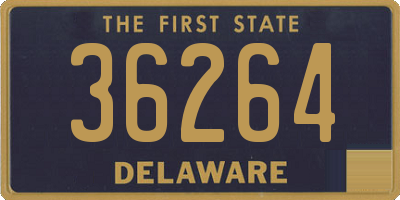 DE license plate 36264